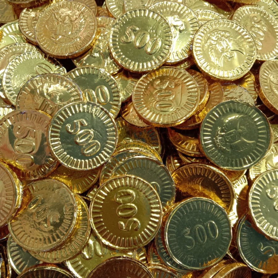 

coklat koin emas besar 250 gram / pusan eagle cocolate coin