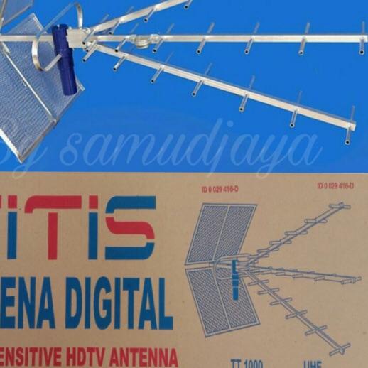 ֍ Antena tv digital / antena tv titis tt1000 / antena luar outdoor uhf, Hdtv tanpa kabel ✶