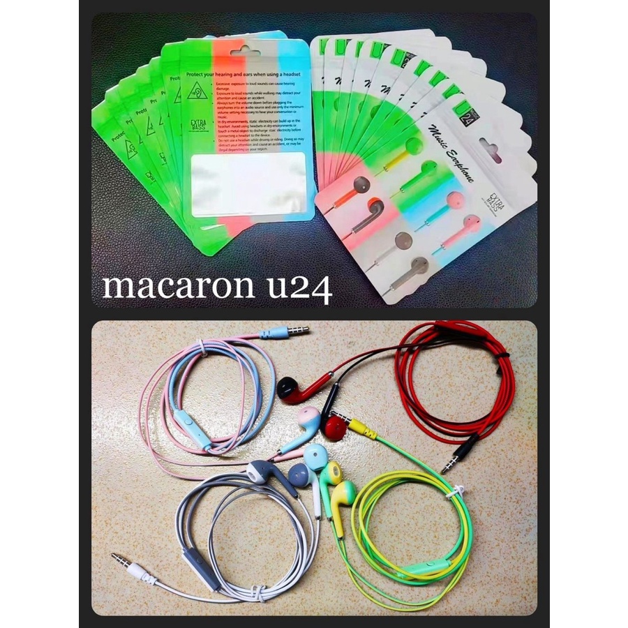 headset macaron u24 / macaron mate color hifi over ear suara musik dan suara jamin bass U28