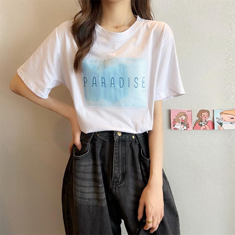 [littlecrab] Kaos Oversize Paradise Atasan Korea Lucu Unik T-shirt Berkualitas Korean Style