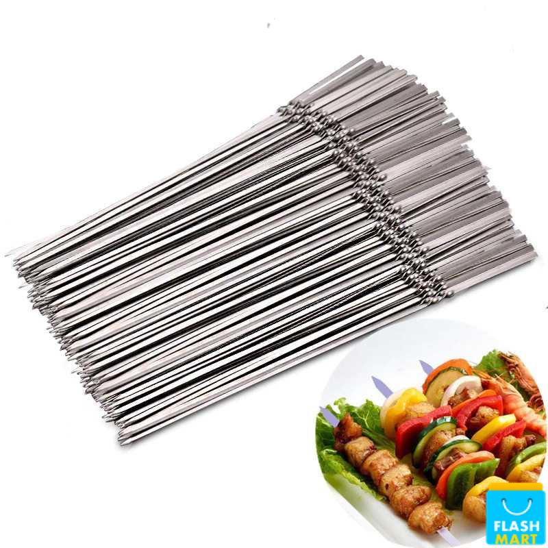 Flashmart Tusuk Sate Stainless Steel Reusable Cooking Tools 100 PCS - Miao-478