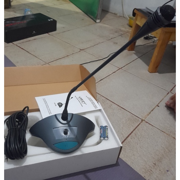 G672 ORIGINAL KREZT MIC MEJA CONDENSOR PREMIUM PHANTOM Professional conference SET METING MIK MIKROP