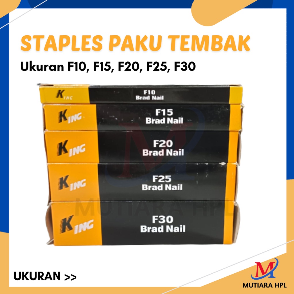 

Isi Staples Paku Tembak F15 / Refill Air Nailer Stapler Gun 15mm