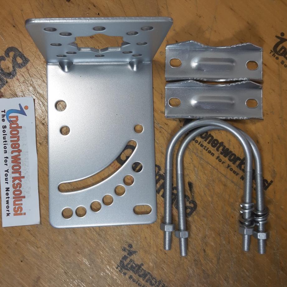 Ω Bracket breket dan L clamp klem dudukan tiang antena GRID Yagi Omni TV Radio HIGH GRADE ♩