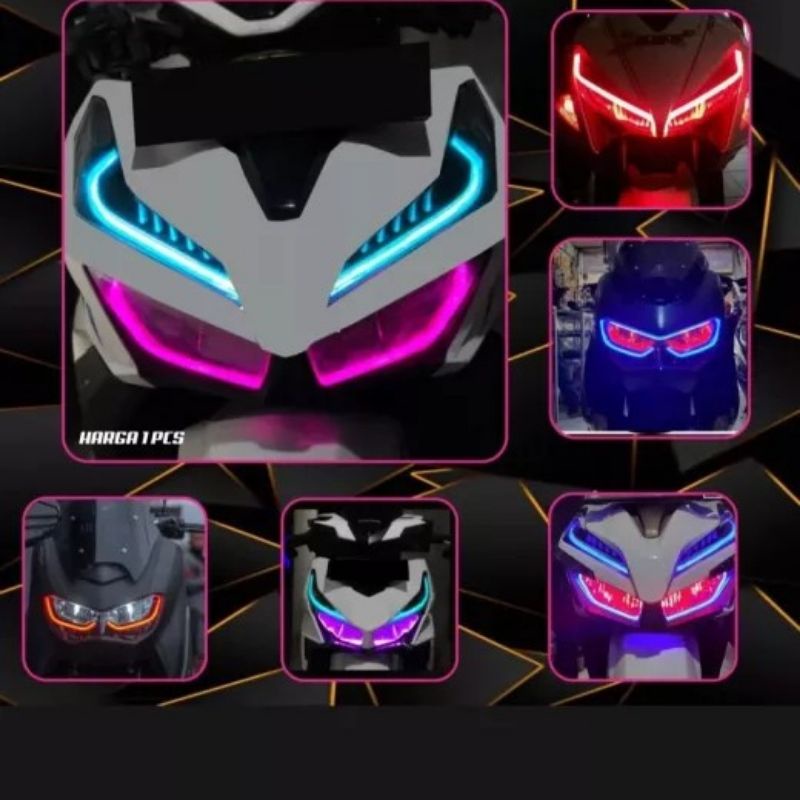 LAMPU LED ALIS FLEXIBEl non bintik 12vol sleem vario,nmax,scoopy,beat