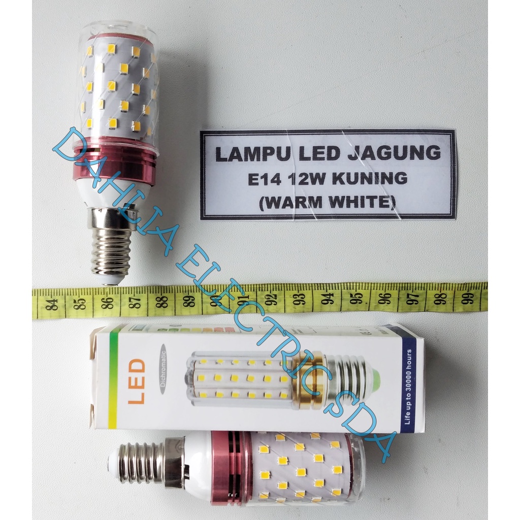 LAMPU LED JAGUNG E14 12W KUNING (WARM WHITE)
