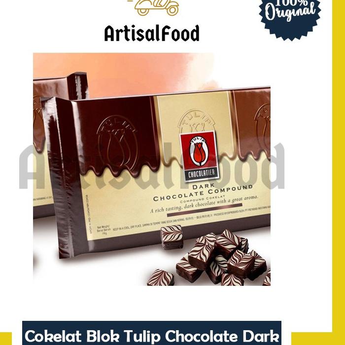 

♙ Tulip Dark White Milk dcc Compound Chocolate Coklat Cokelat Batang 1kg ASLI 1 kg ✫