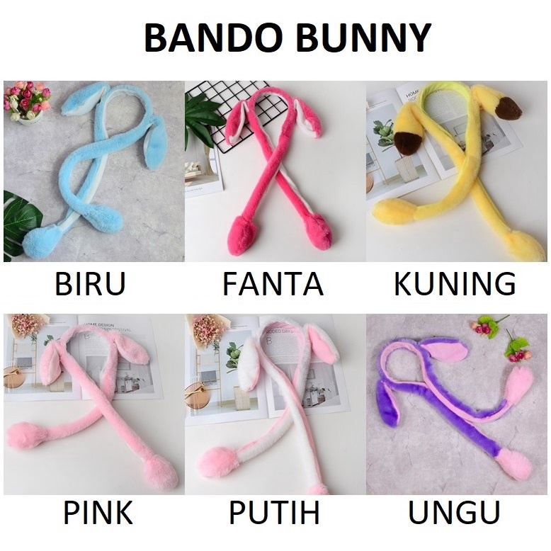 FYGALERY Bando Bunny Hat LED Topi Kelinci Bergerak Hairband Cute Murah