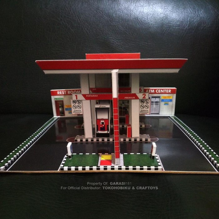 DIORAMA DIECAST SKALA 64 - MINIATUR SPBU PERTAMINA TERLARIS