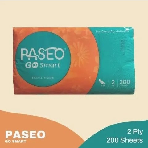 Paseo Smart Facial Tisu / Tissu - 200 Sheet/Pack (1 KG MUAT 4 PACK)  Tissue Paseo Wajah Isi 200 Sheet