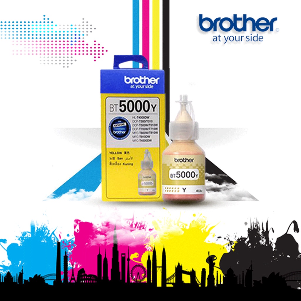 Tinta printer BROTHER BT5000 YELLOW DCP T710W DCP T300 DCP-T310 T800W T810DW T910DW