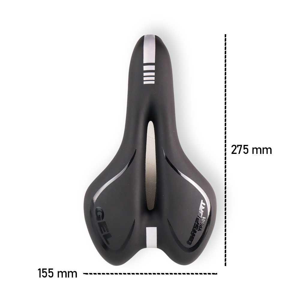 TaffSPORT Jok Sadel Sepeda Bike Saddle Silicone Gel Cushion - YP081 - Black