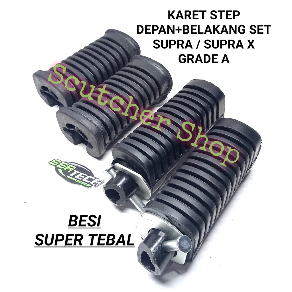 KARET STEP FOOT STEP DEPAN BELAKANG HONDA SUPRA X 100 GRADE A