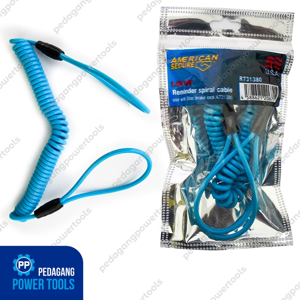 AMERICAN SECURE KABEL GEMBOK CAKRAM MOTOR REMINDER SPIRAL CABLE 731380