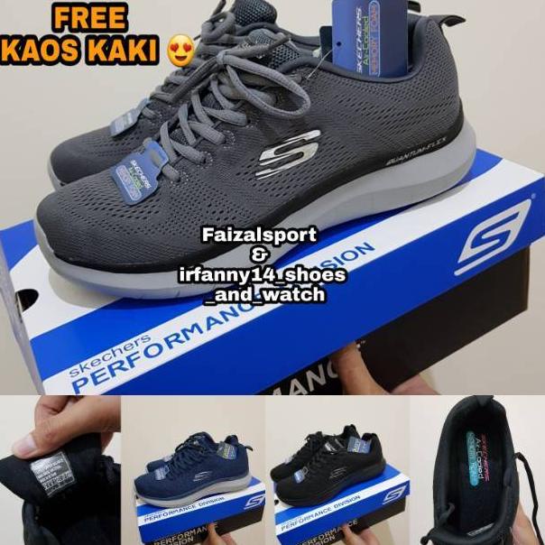 TERPERCAYA Sepatu Skechers Pria  Sepatu Running SKECHERS QUANTUM FLEX ROOD  ALAS FOAM NYAMAN