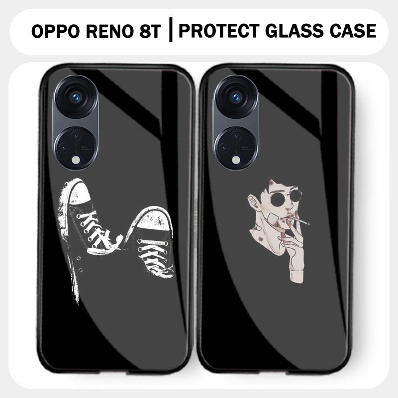 Softcase Glass Kaca Oppo Reno 8T Terbaru [M162] Casing Hp Oppo Reno 8T - Case HP Oppo Reno 8T - Peli