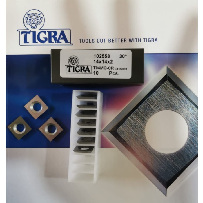 Terlaris Tok Tigra T04Mg Cr 14X14X2.0 - Mata Pisau Tok (Turn Over Knife)