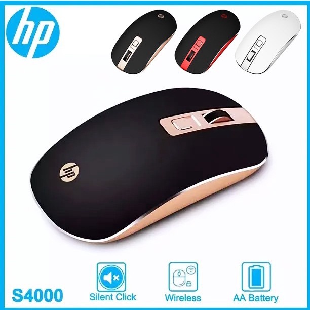 Mouse Wireless HP S4000 Silent Click 1600DPI BT Wireless