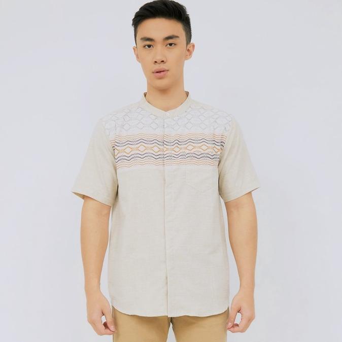 TERMURAH M231 Kemeja Pria Koko Pendek Khaki 2311 /BAJU KOKO PRIA/BAJU KOKO DEWASA/BAJU KOKO ANAK/BAJ
