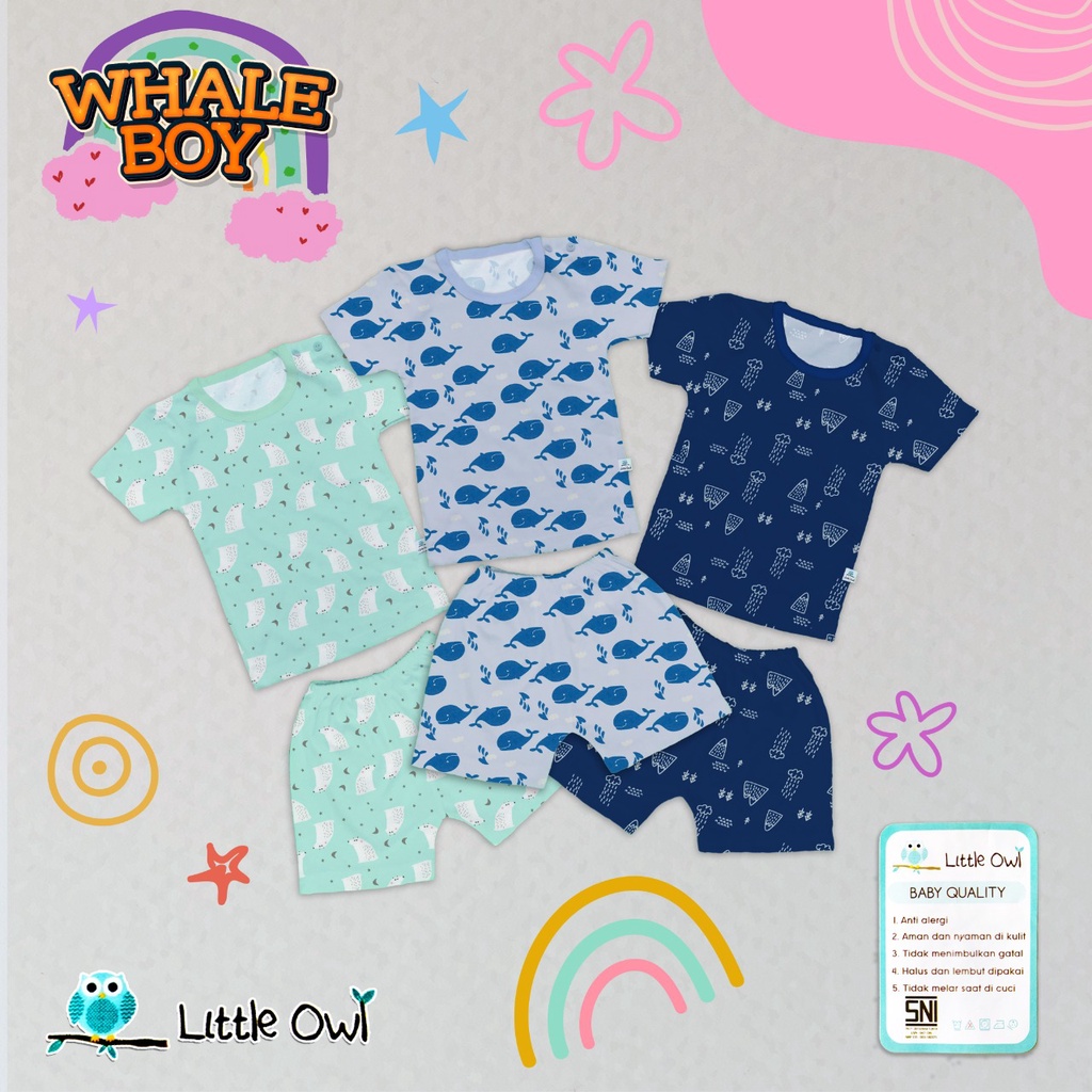 Little Owl 3 Setelan Panjang Oblong SML (3-18 Bulan) Baju Pendek Celana Pendek Baju Panjang Celana Panjang Baju Bayi Newborn Arevyonlineshop Pakaian Bayi Setelan Bayi Laki Laki Bayi Perempuan Set Baju Bayi Perempuan