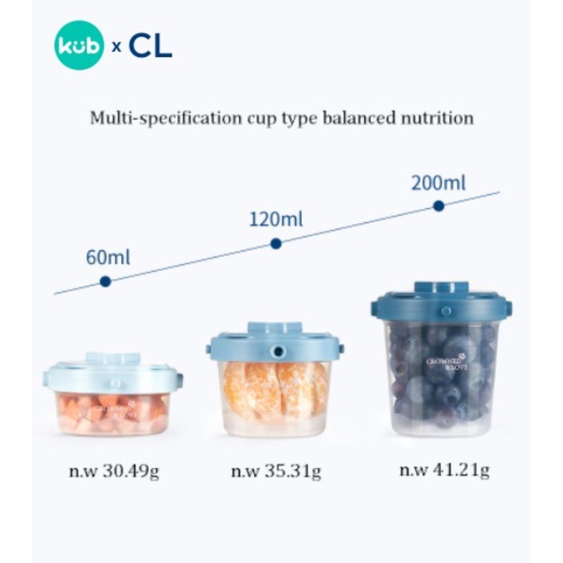 KUB Baby Combination Food Suplement Box Wadah Snack Tempat Makan Bayi KUB