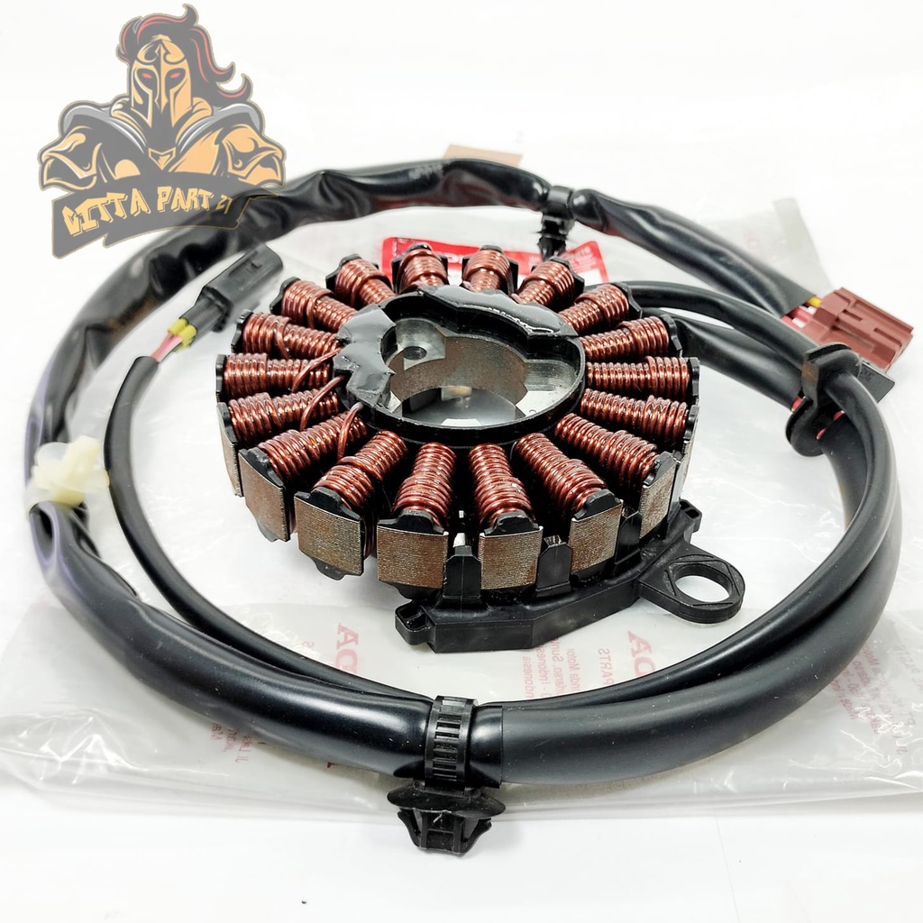 SPULL STATOR ASSY COMP HONDA K97 KUALITAS ASLI ORIGINAL HONDA AHM PRESISI ALIRAN LISTRIK LANCAR PENGAPIAN TERATUR VARIO 160 PCX 160 ADV 160