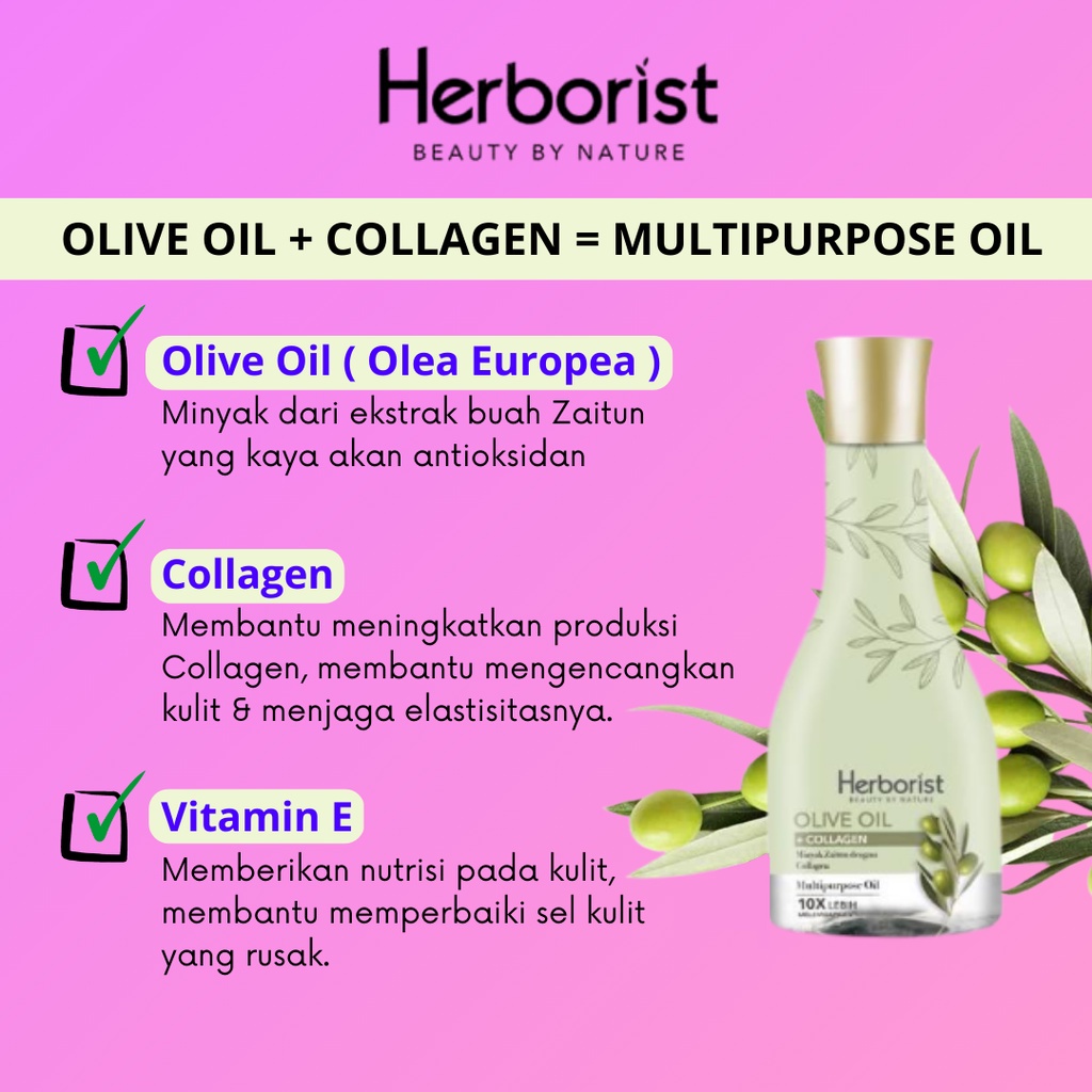 QEILA - HERBORIST OLIVE OIL + COLLAGEN | 150 ML DAN 75 ML