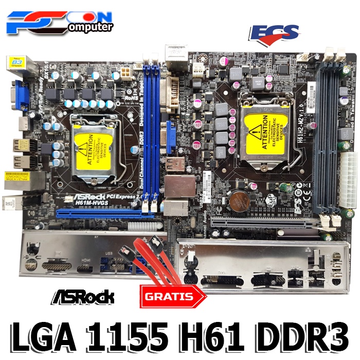 Mobo Mainboard  H61 Socket LGA 1155 OEM ddr3