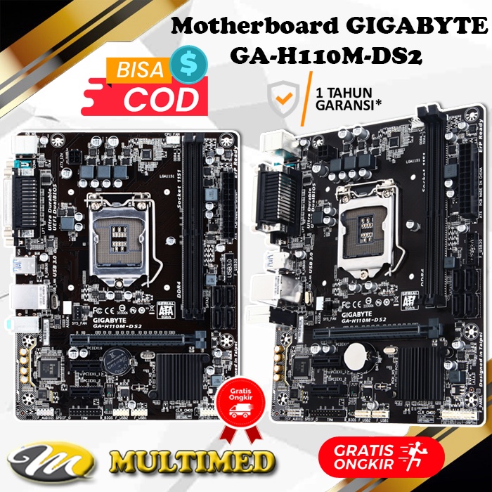 Mainboard Motherboard Mobo H110M Socket LGA 1151 DDR4 Garansi 1 Tahun