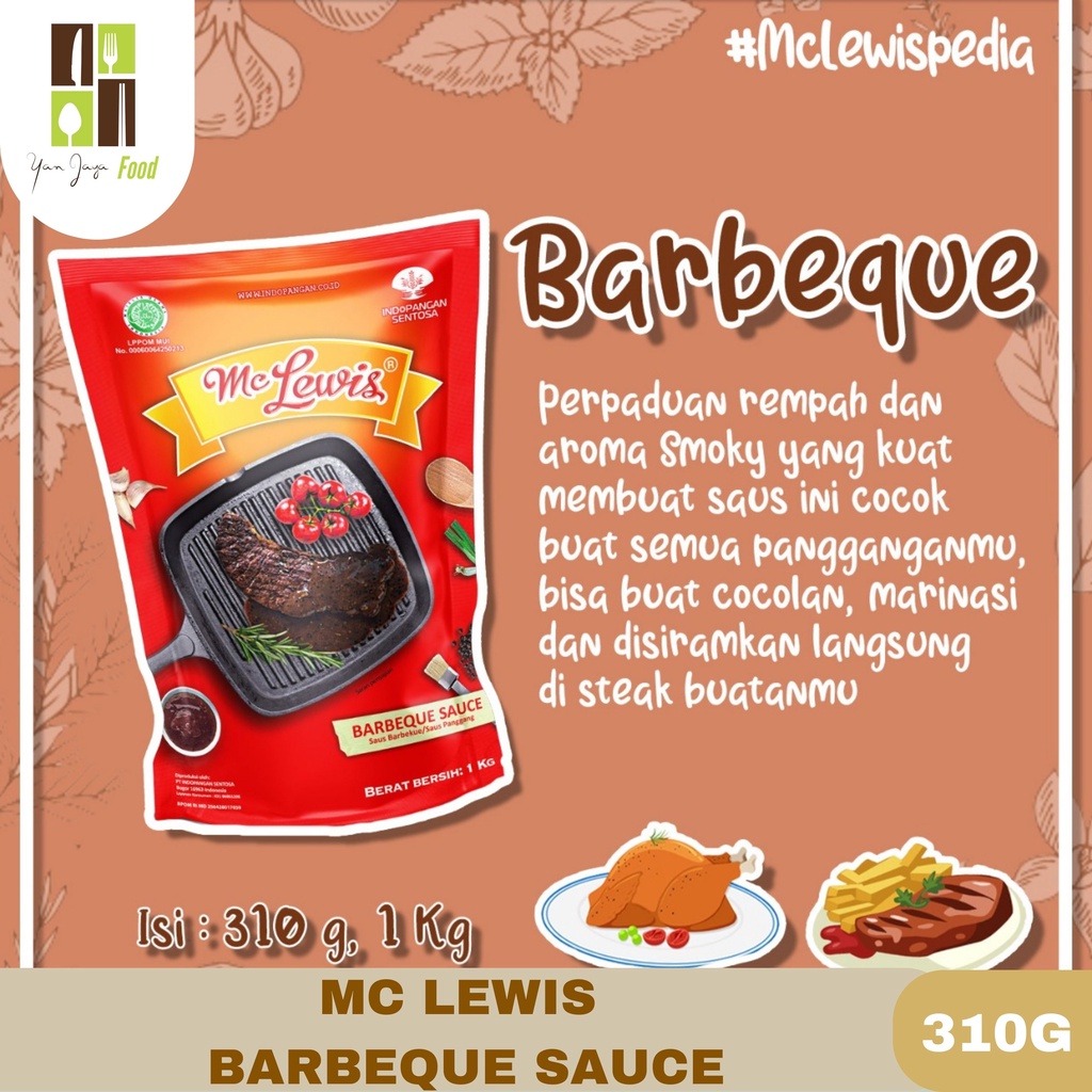 MC Lewis Saus Spaghetti/Saus Lada Hitam/Black Paper/Barbeque 310g