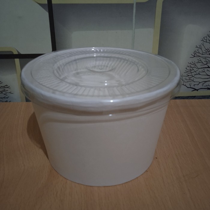 Best Seller Paper Bowl 650Ml Mangkok Kertas Rice Bowl Soup Cup Besar 650Ml - 50Set