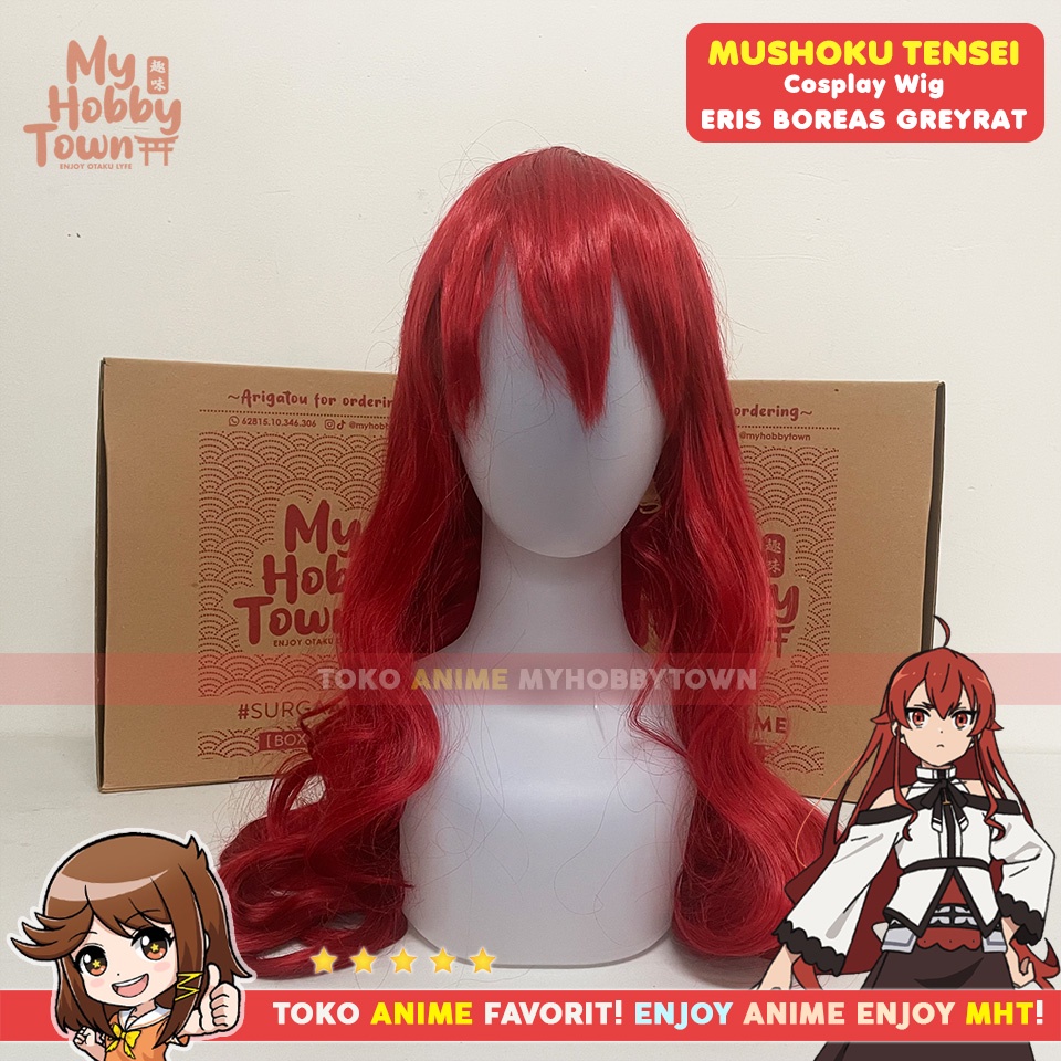 Wig Cosplay Anime Mushoku Tensei : Eris Boreas Greyrat Rambut Palsu