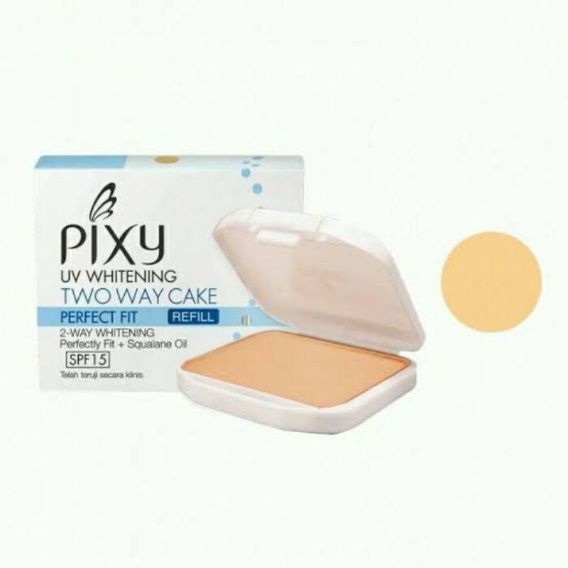 Bedak Reffil Pixy Two Way Cake UV Whitening Natural SPF 15