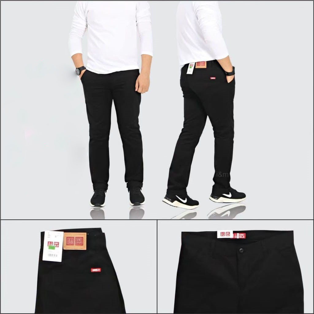 Celana chino Pria Slim Fit UNIQLO Premium I'M Rules