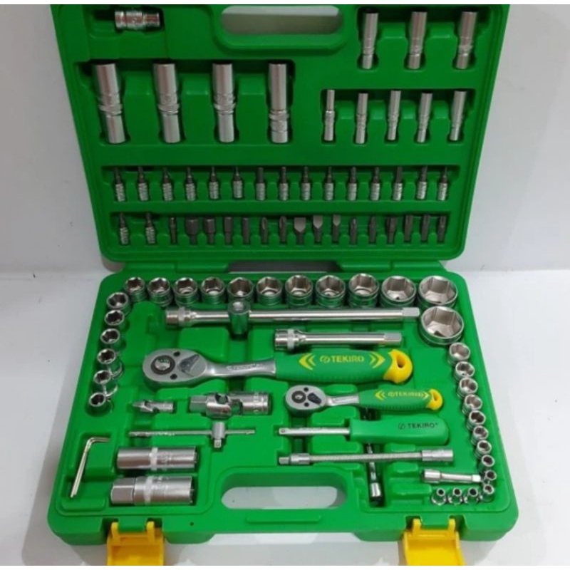Kunci Shock Set 94pcs 1/4 inch & 1/2 inch 94 pcs TEKIRO Ori
