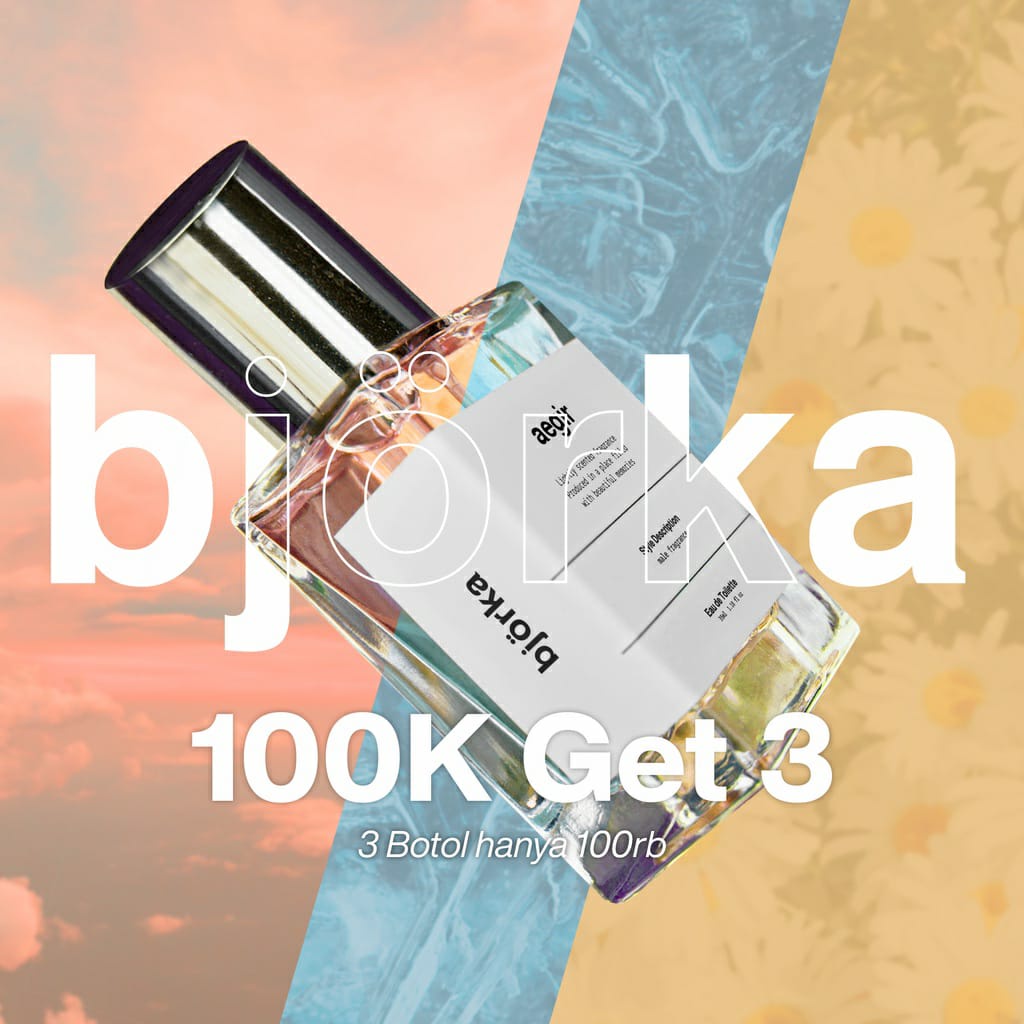 Parfum bjorka | Parfum Pria Wanita | Bundling Paket 100rb 3 Parfum wangi tahan lama Original