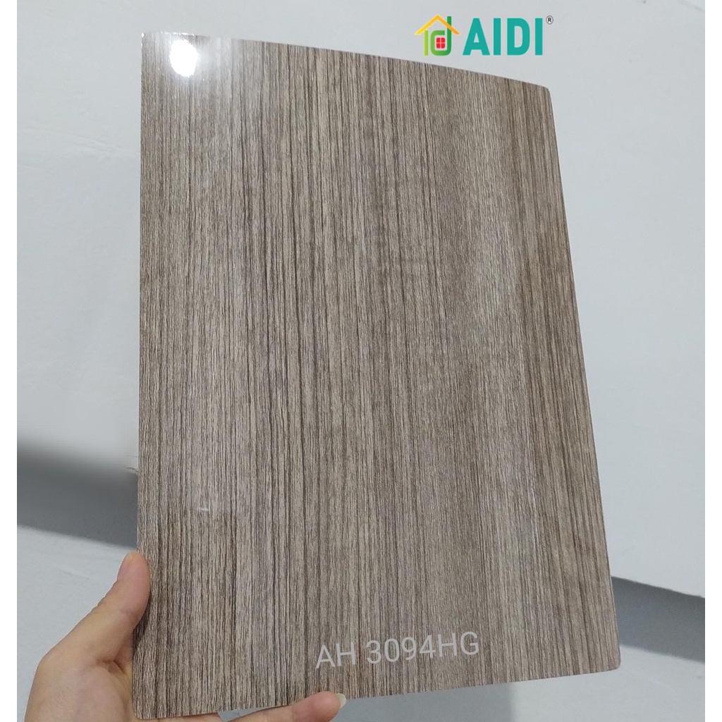 AIDI HPL AH 3094HG GREY OAK GLOSSY HPL WOODGRAIN GLOSSY HPL URAT KAYU KILAP HPL KILAP AIDI 3094 HG