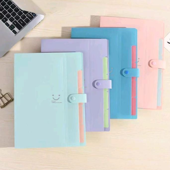 

Tas File A4 5 Sekat Dengan Indeks Bahan Anti Air Desain Bergambar