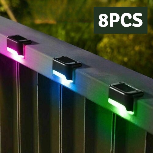 Lampu Taman Hias Otomatis Deck Light Solar Power IP65 RGB 8 PCS - IW12