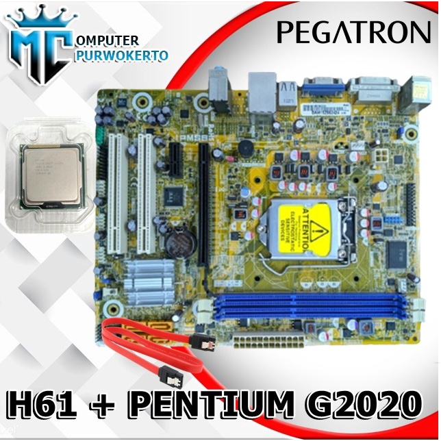 Paket Motherboard H61 Pegatron Dan Processor Pentium G2020 LGA 1155