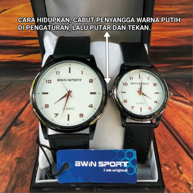 JAM TANGAN COUPLE AWIN BWIN SPORT / DAPAT 2 JAM