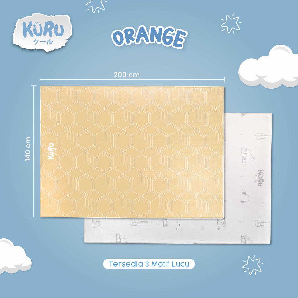 KURU Baby TPU Playmat | Karpet Bermain Anak Large 140x200 Play Mat MBS