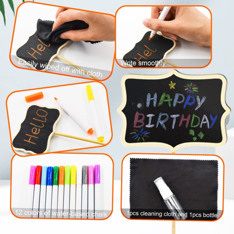 10pcs Mini Chalkboard Papan Tulis Mini Black board Mini Stand Board