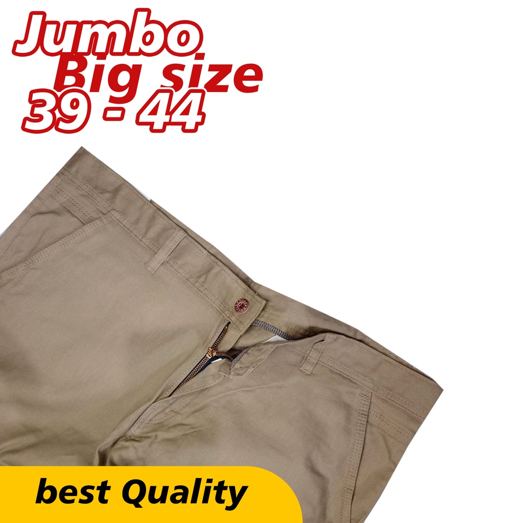 Celana Chinos Panjnag Jumbo Dillca emdere terbaru streach size 39 sampai 44 moca coklat premium distro