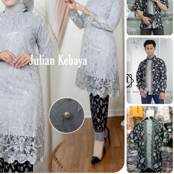 ➣ BAJU BATIK COUPLE / COUPLE SARIMBIT / COUPLE KEBAYA BROKAT TUNIK SET KEMEJA BATIK MODERN KELUARGA / SET KEBAYA MODERN ➭