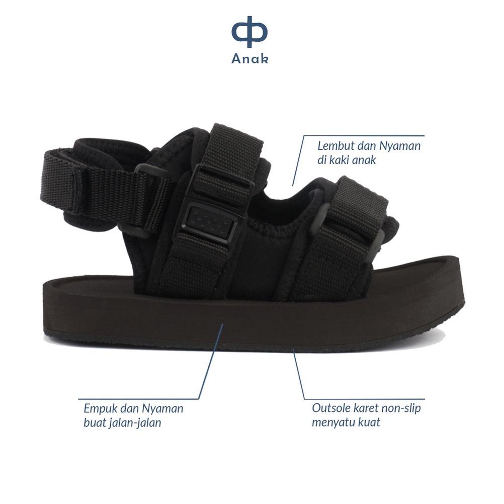 [ART. 875147] SEAMUS FULL BLACK - Sandal Gunung hijack Anak Balita Laki-laki/Perempuan (COD)