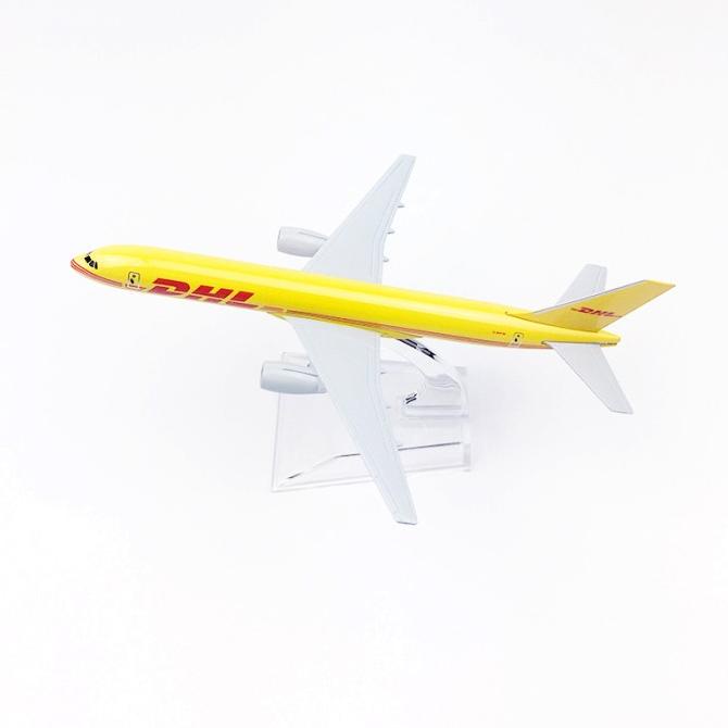 Promo Dhl Miniatur Diecast Pesawat Terbang Boeing 757 B757 Bahan Metal