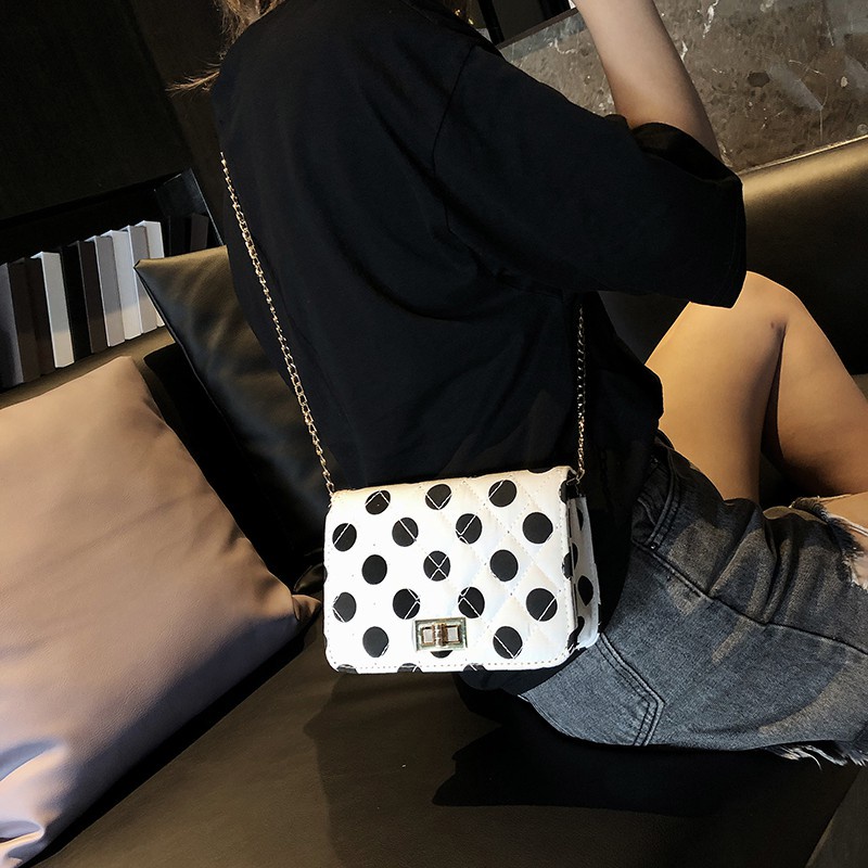 FYG 1263 TAS SELEMPANG POLKADOT MINI FASHION WANITA IMPORT