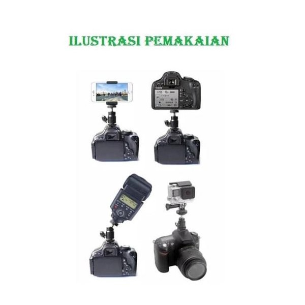 Ballhead mini with hotshoe holder for Kamera Mirrorless smartphone H11