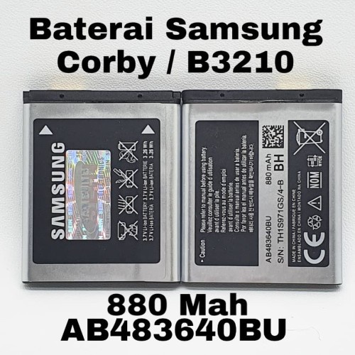 Battery Baterai Samsung Corby B3210  Corby B3210 Battery AB483640BU